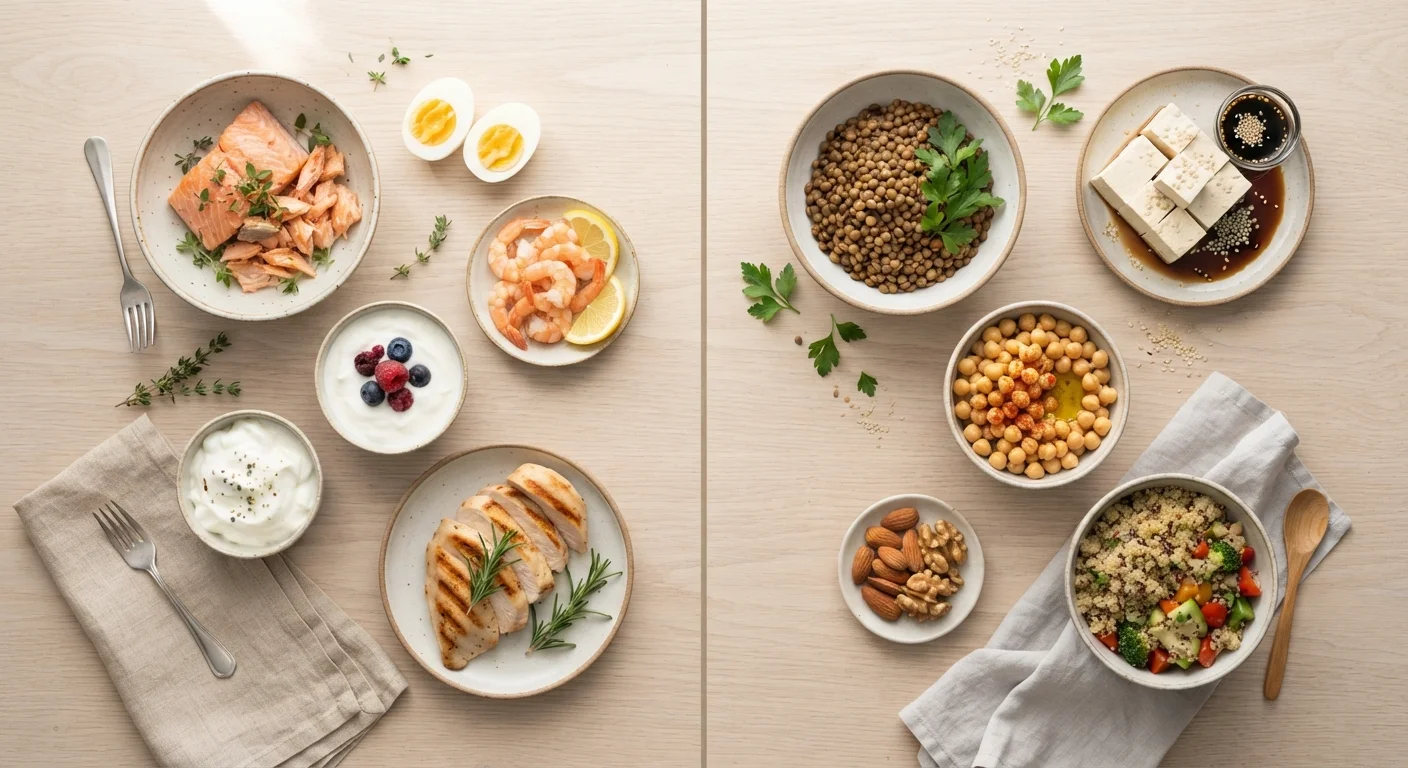 Protein Sources Side by Side: Animal vs Plant