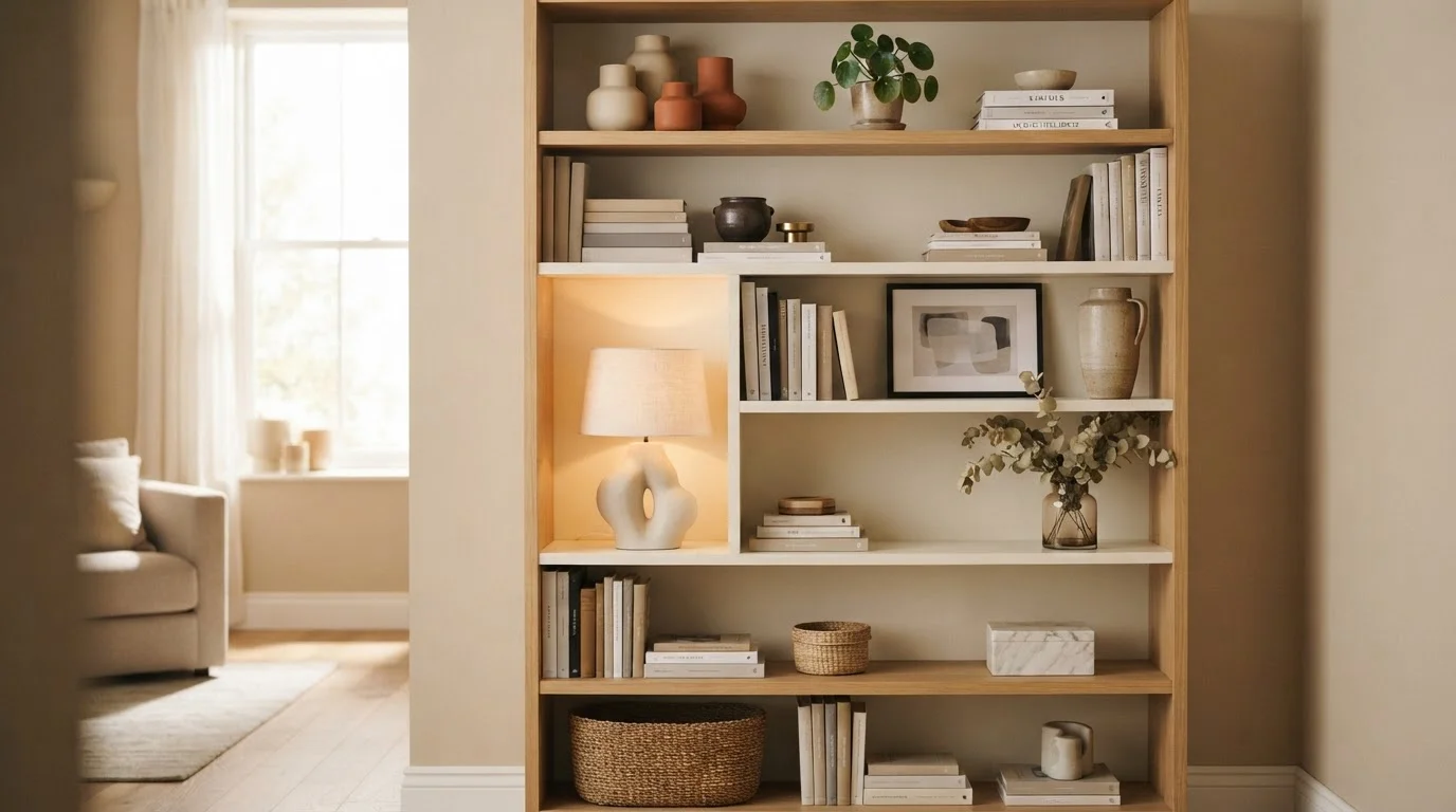 Why Your Shelves Always End Up Looking Cluttered (and How Styling Principles Help)
